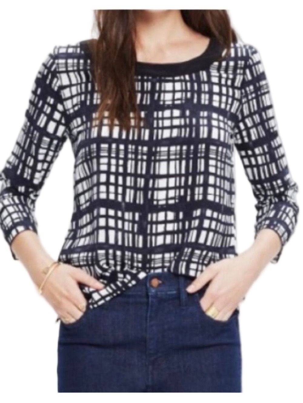 βοΈ MADEWELL Mulberry Silk Geometric Top - Picture 3 of 13
